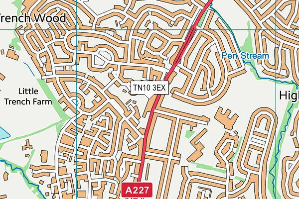 TN10 3EX map - OS VectorMap District (Ordnance Survey) TN10 3EX map - OS VectorMap District (Ordnance Survey)