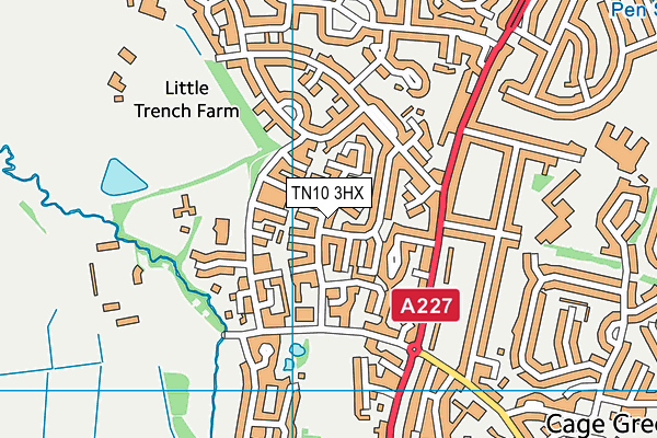 TN10 3HX map - OS VectorMap District (Ordnance Survey) TN10 3HX map - OS VectorMap District (Ordnance Survey)