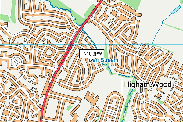 TN10 3PW map - OS VectorMap District (Ordnance Survey) TN10 3PW map - OS VectorMap District (Ordnance Survey)