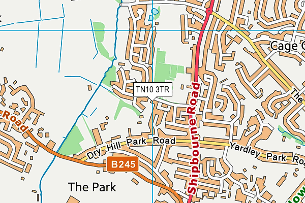 TN10 3TR map - OS VectorMap District (Ordnance Survey) TN10 3TR map - OS VectorMap District (Ordnance Survey)
