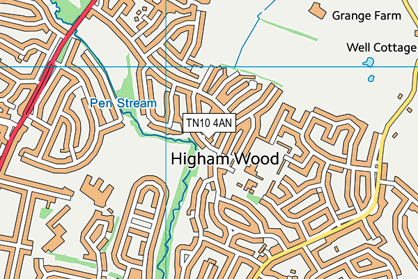 TN10 4AN map - OS VectorMap District (Ordnance Survey) TN10 4AN map - OS VectorMap District (Ordnance Survey)