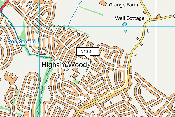 TN10 4DL map - OS VectorMap District (Ordnance Survey) TN10 4DL map - OS VectorMap District (Ordnance Survey)