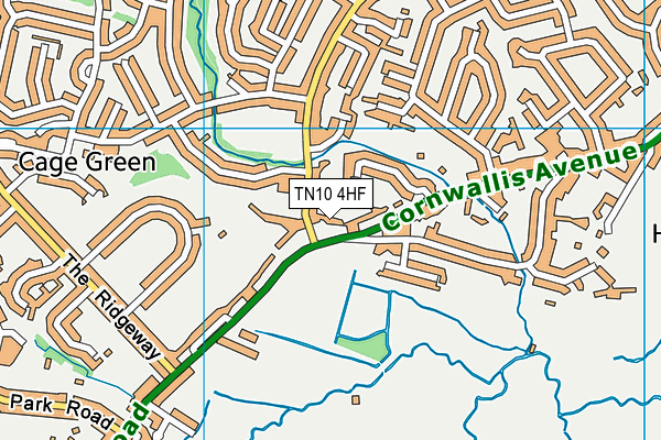 TN10 4HF map - OS VectorMap District (Ordnance Survey)
