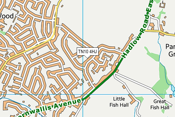 TN10 4HJ map - OS VectorMap District (Ordnance Survey)