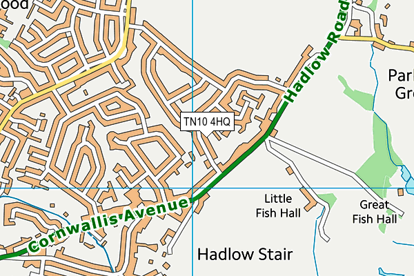 TN10 4HQ map - OS VectorMap District (Ordnance Survey)