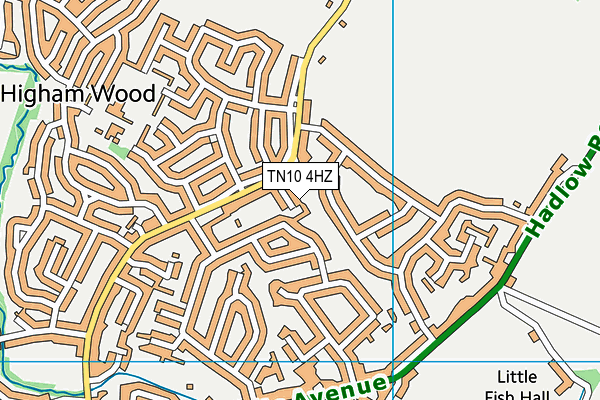 TN10 4HZ map - OS VectorMap District (Ordnance Survey) TN10 4HZ map - OS VectorMap District (Ordnance Survey)