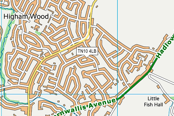 TN10 4LB map - OS VectorMap District (Ordnance Survey) TN10 4LB map - OS VectorMap District (Ordnance Survey)