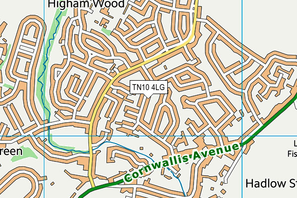TN10 4LG map - OS VectorMap District (Ordnance Survey) TN10 4LG map - OS VectorMap District (Ordnance Survey)