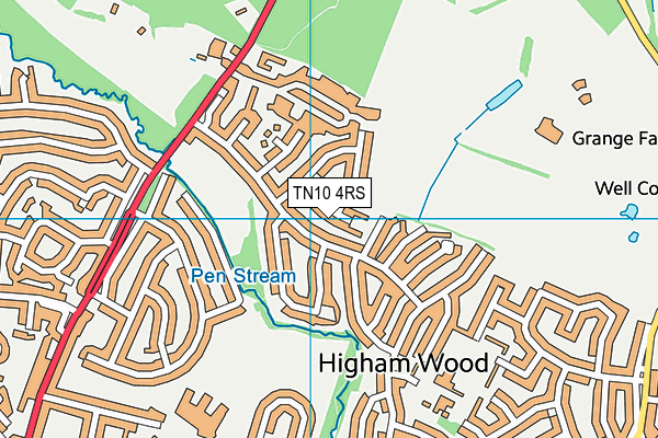 TN10 4RS map - OS VectorMap District (Ordnance Survey) TN10 4RS map - OS VectorMap District (Ordnance Survey)