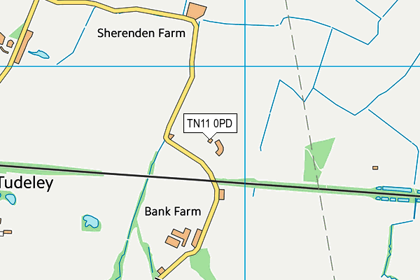 TN11 0PD map - OS VectorMap District (Ordnance Survey) TN11 0PD map - OS VectorMap District (Ordnance Survey)