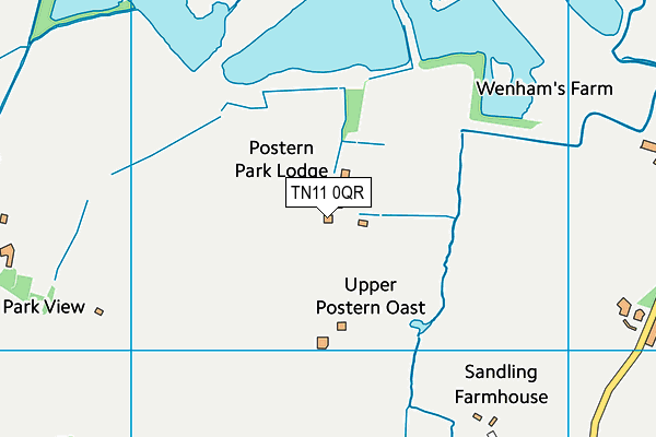 TN11 0QR map - OS VectorMap District (Ordnance Survey)