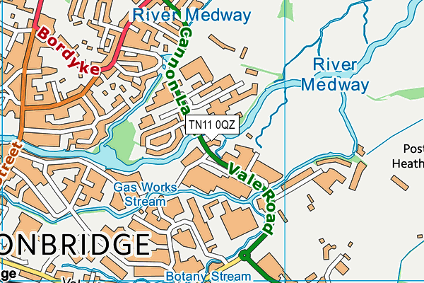 TN11 0QZ map - OS VectorMap District (Ordnance Survey)