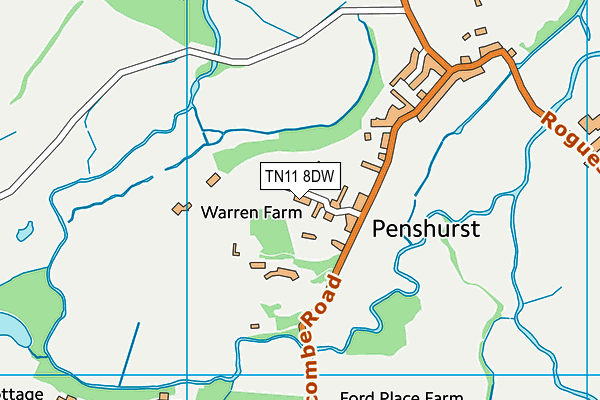TN11 8DW map - OS VectorMap District (Ordnance Survey) TN11 8DW map - OS VectorMap District (Ordnance Survey)