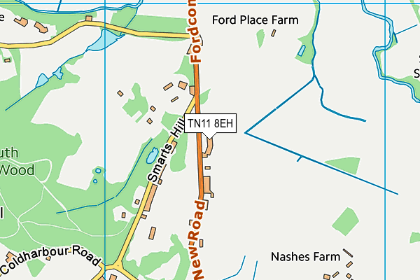 TN11 8EH map - OS VectorMap District (Ordnance Survey) TN11 8EH map - OS VectorMap District (Ordnance Survey)