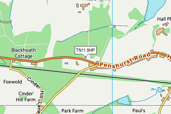 TN11 8HP map - OS VectorMap District (Ordnance Survey) TN11 8HP map - OS VectorMap District (Ordnance Survey)