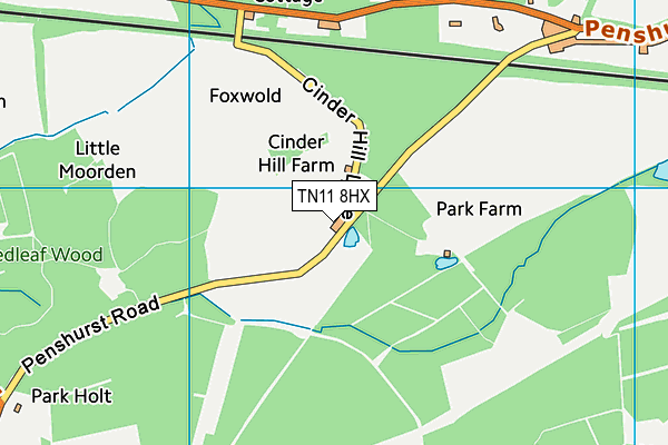 TN11 8HX map - OS VectorMap District (Ordnance Survey) TN11 8HX map - OS VectorMap District (Ordnance Survey)