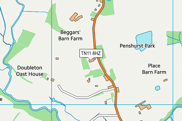 TN11 8HZ map - OS VectorMap District (Ordnance Survey)