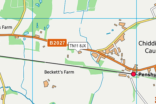 TN11 8JX map - OS VectorMap District (Ordnance Survey) TN11 8JX map - OS VectorMap District (Ordnance Survey)