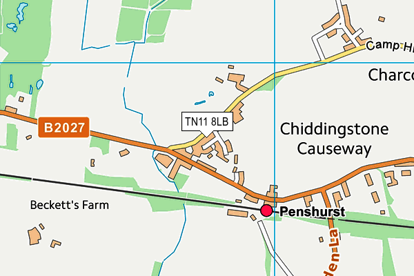 TN11 8LB map - OS VectorMap District (Ordnance Survey) TN11 8LB map - OS VectorMap District (Ordnance Survey)