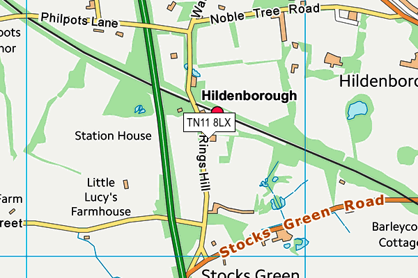 TN11 8LX map - OS VectorMap District (Ordnance Survey)