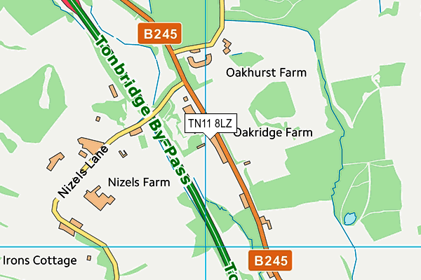 TN11 8LZ map - OS VectorMap District (Ordnance Survey) TN11 8LZ map - OS VectorMap District (Ordnance Survey)