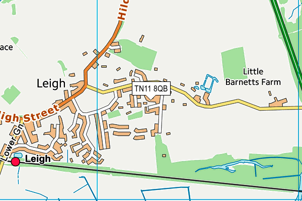 TN11 8QB map - OS VectorMap District (Ordnance Survey)