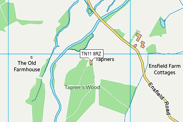 TN11 8RZ map - OS VectorMap District (Ordnance Survey) TN11 8RZ map - OS VectorMap District (Ordnance Survey)