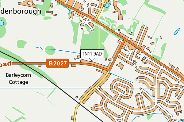 TN11 9AD map - OS VectorMap District (Ordnance Survey) TN11 9AD map - OS VectorMap District (Ordnance Survey)