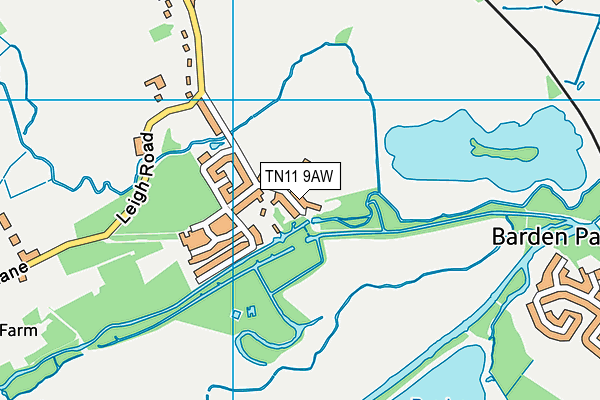 TN11 9AW map - OS VectorMap District (Ordnance Survey) TN11 9AW map - OS VectorMap District (Ordnance Survey)