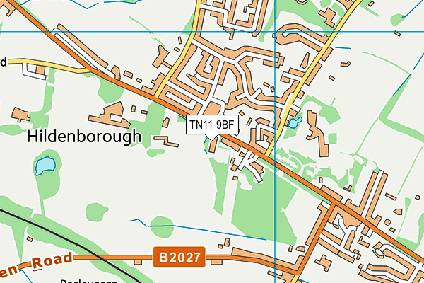 TN11 9BF map - OS VectorMap District (Ordnance Survey) TN11 9BF map - OS VectorMap District (Ordnance Survey)