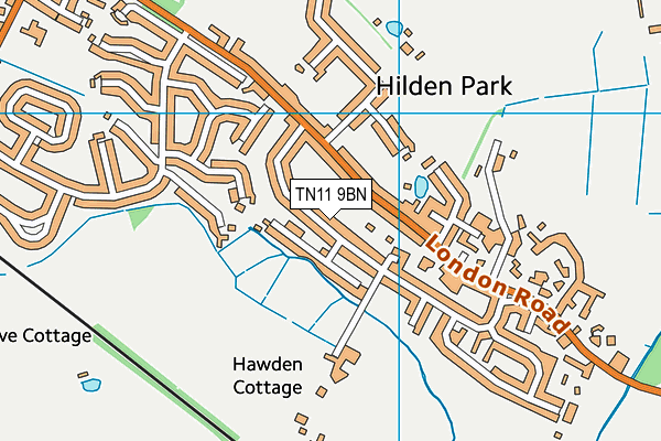 TN11 9BN map - OS VectorMap District (Ordnance Survey)