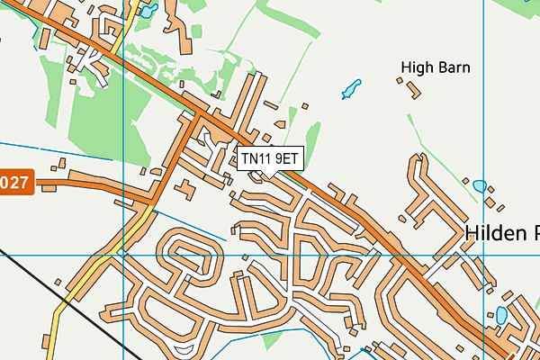 TN11 9ET map - OS VectorMap District (Ordnance Survey) TN11 9ET map - OS VectorMap District (Ordnance Survey)