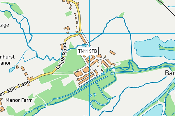 TN11 9FB map - OS VectorMap District (Ordnance Survey) TN11 9FB map - OS VectorMap District (Ordnance Survey)