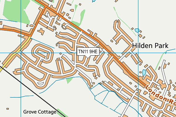 TN11 9HE map - OS VectorMap District (Ordnance Survey) TN11 9HE map - OS VectorMap District (Ordnance Survey)