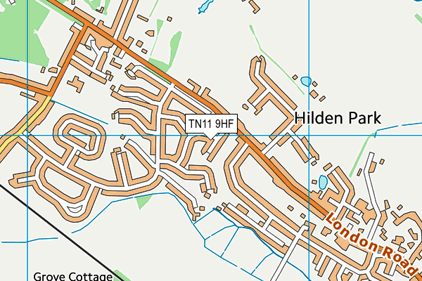 TN11 9HF map - OS VectorMap District (Ordnance Survey) TN11 9HF map - OS VectorMap District (Ordnance Survey)