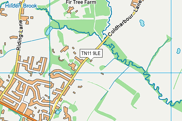 TN11 9LE map - OS VectorMap District (Ordnance Survey) TN11 9LE map - OS VectorMap District (Ordnance Survey)
