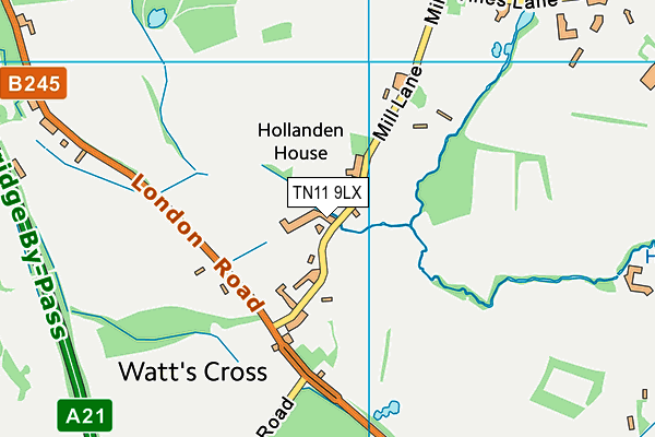 TN11 9LX map - OS VectorMap District (Ordnance Survey) TN11 9LX map - OS VectorMap District (Ordnance Survey)