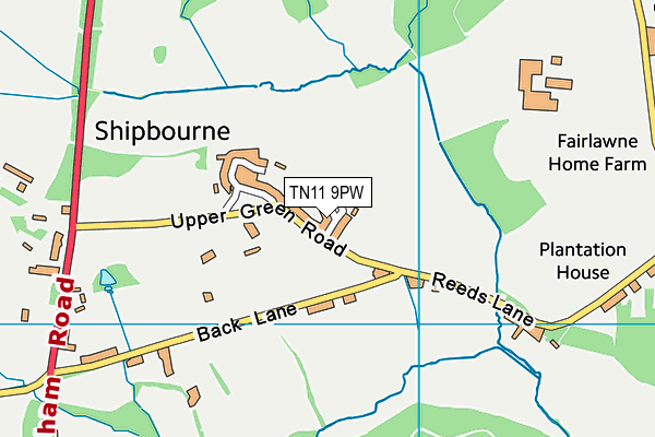 TN11 9PW map - OS VectorMap District (Ordnance Survey) TN11 9PW map - OS VectorMap District (Ordnance Survey)