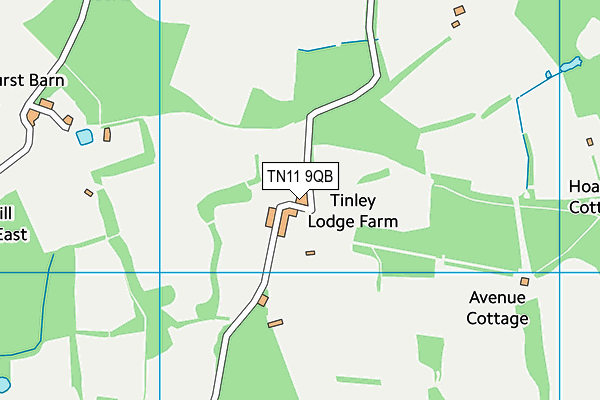 TN11 9QB map - OS VectorMap District (Ordnance Survey) TN11 9QB map - OS VectorMap District (Ordnance Survey)