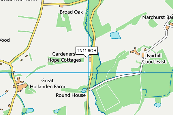 TN11 9QH map - OS VectorMap District (Ordnance Survey) TN11 9QH map - OS VectorMap District (Ordnance Survey)