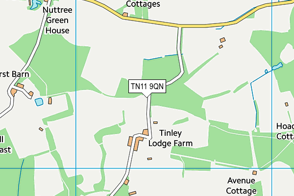 TN11 9QN map - OS VectorMap District (Ordnance Survey) TN11 9QN map - OS VectorMap District (Ordnance Survey)