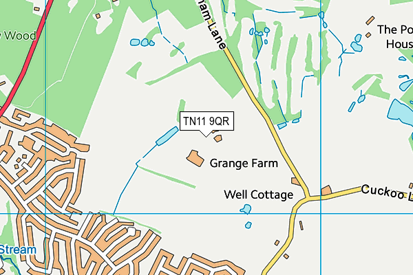 TN11 9QR map - OS VectorMap District (Ordnance Survey) TN11 9QR map - OS VectorMap District (Ordnance Survey)
