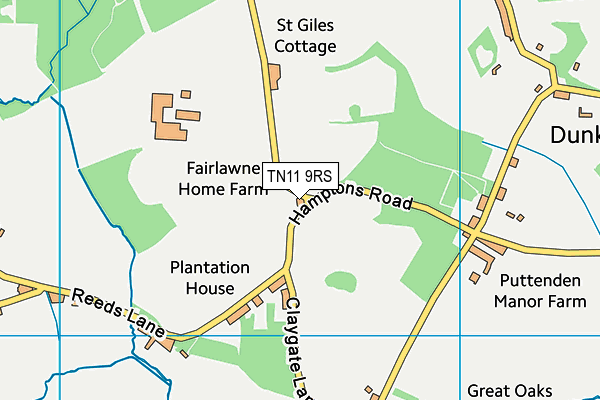 TN11 9RS map - OS VectorMap District (Ordnance Survey) TN11 9RS map - OS VectorMap District (Ordnance Survey)
