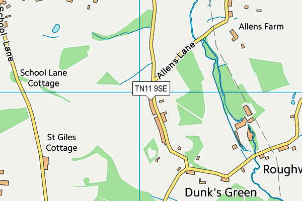 TN11 9SE map - OS VectorMap District (Ordnance Survey) TN11 9SE map - OS VectorMap District (Ordnance Survey)