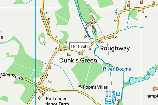 TN11 9SH map - OS VectorMap District (Ordnance Survey) TN11 9SH map - OS VectorMap District (Ordnance Survey)