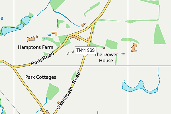 TN11 9SS map - OS VectorMap District (Ordnance Survey) TN11 9SS map - OS VectorMap District (Ordnance Survey)