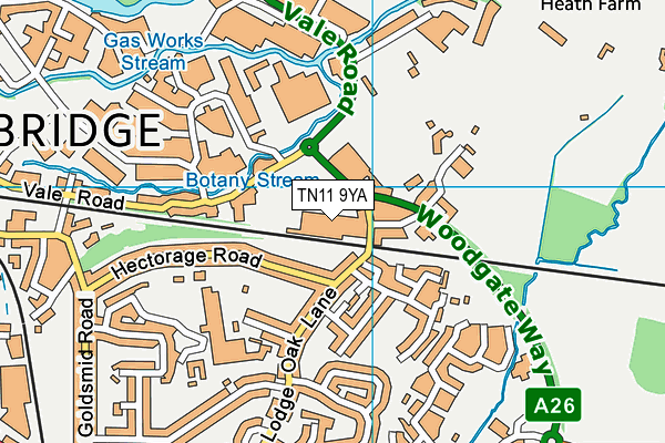 TN11 9YA map - OS VectorMap District (Ordnance Survey) TN11 9YA map - OS VectorMap District (Ordnance Survey)