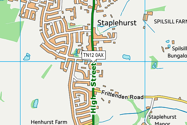 TN12 0AX map - OS VectorMap District (Ordnance Survey) TN12 0AX map - OS VectorMap District (Ordnance Survey)