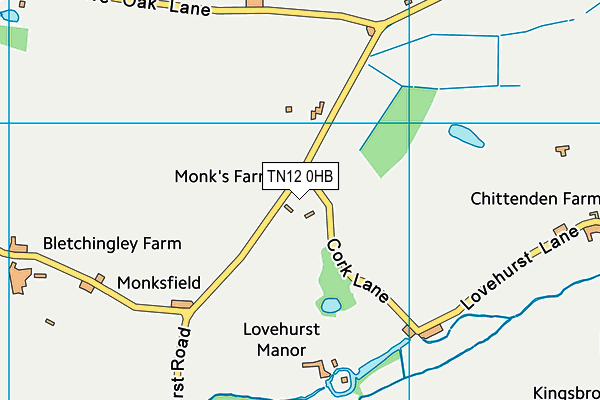 TN12 0HB map - OS VectorMap District (Ordnance Survey) TN12 0HB map - OS VectorMap District (Ordnance Survey)