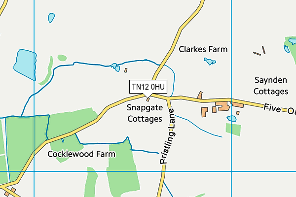 TN12 0HU map - OS VectorMap District (Ordnance Survey) TN12 0HU map - OS VectorMap District (Ordnance Survey)